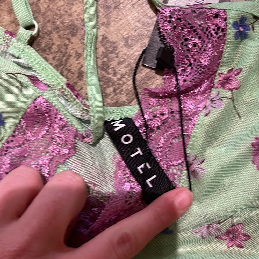 Motel Rocks Sheer Floral Tank - Picture 4 of 4